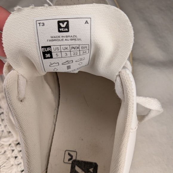 Veja Women's White and Beige Sneakers - Picture 5 of 5